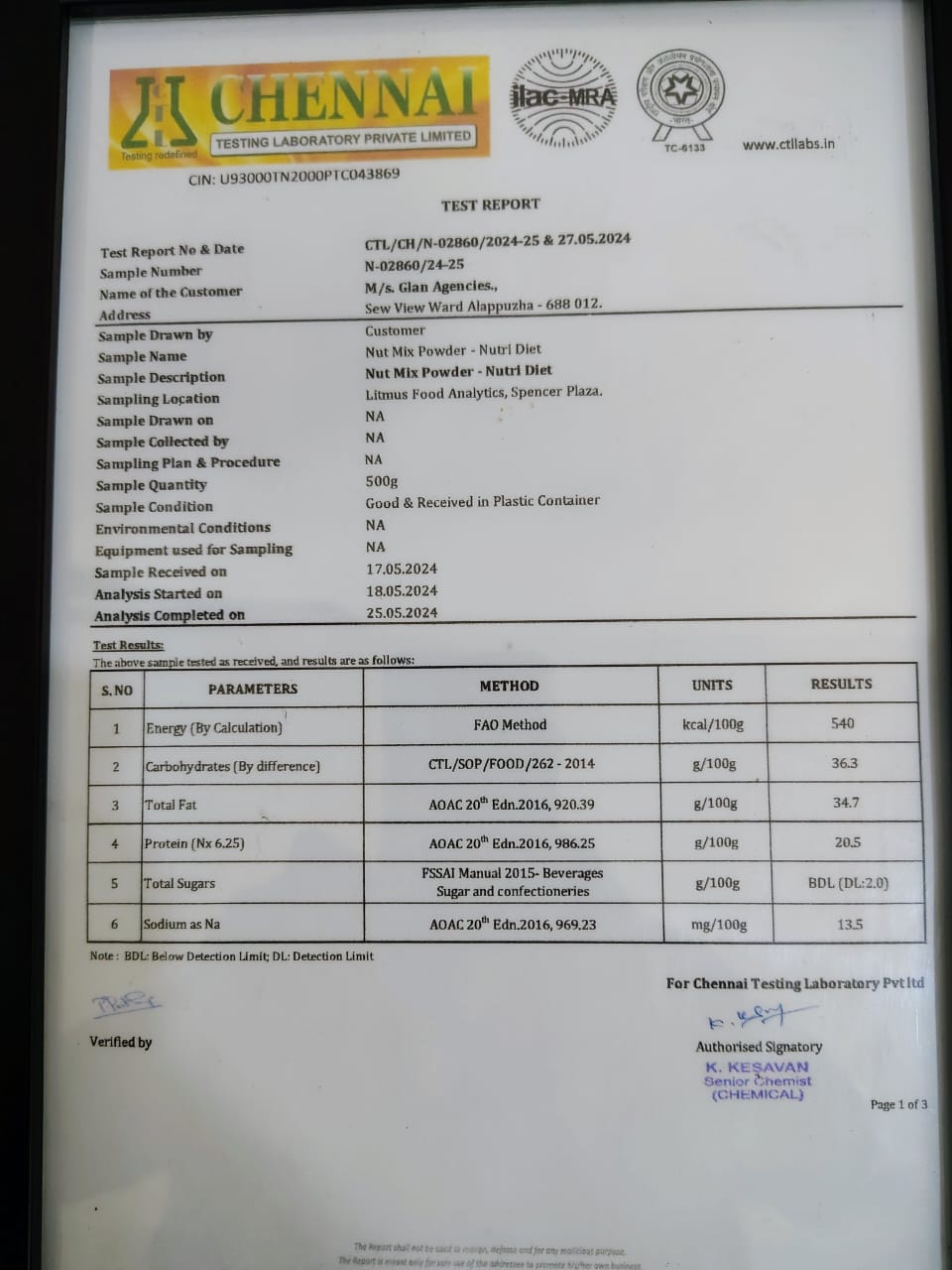 Nutrition Report