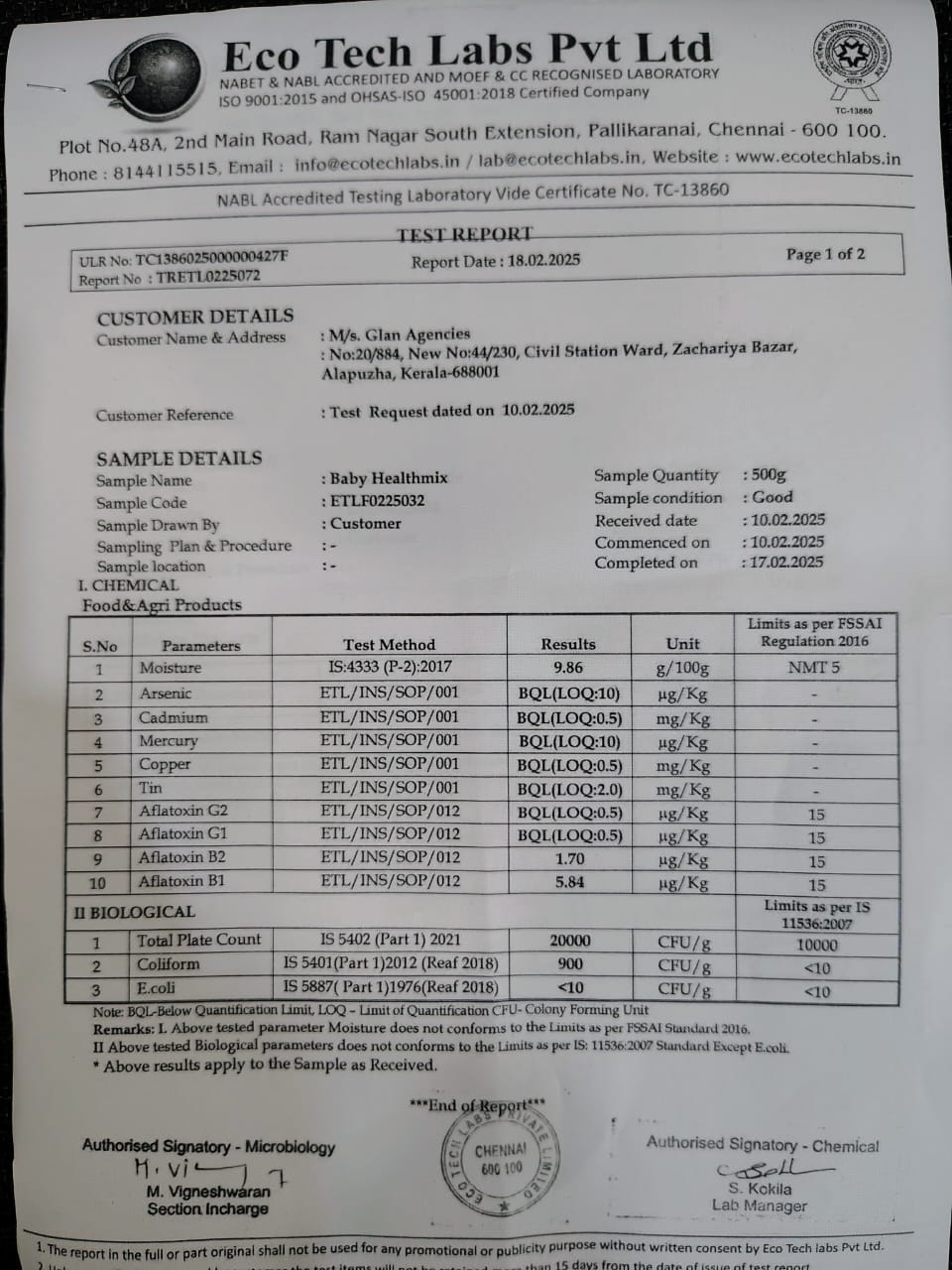 Safety Test Reports